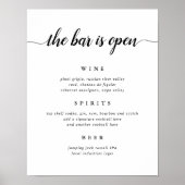 Poster Panneau de menu de la barre de Mariage de calligra (Devant)