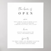 Poster Panneau de menu de la barre de Mariage de script m (Devant)