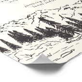 Poster Panneau de menu de la barre de Mariage Esquisse de (Coin)