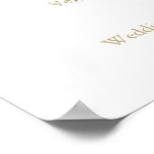 Poster Panneau de menu de mariage élégant en calligraphie (Coin)