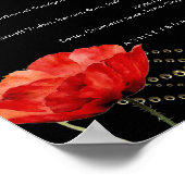 Poster Panneau de menu de mariage élégant Glitter Poppy (Coin)