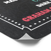 Poster Panneau de menu de soirée Bar S'mores (Coin)