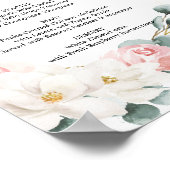 Poster Panneau de menu de verdure florale ou de bar (Coin)