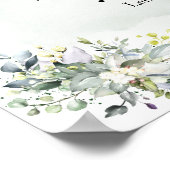 Poster Panneau de menu des boissons mariage eucalyptus su (Coin)