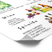 Poster Panneau de menu Mariage Calligraphie Élégant Boiss (Coin)