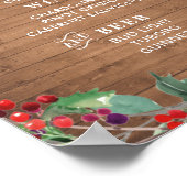 Poster Panneau de menu Rustique chic | Bar de fête de vac (Coin)