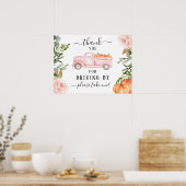 Poster Panneau de Merci citrouille par Baby shower (Cuisine)