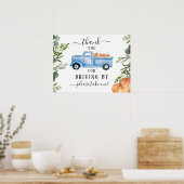 Poster Panneau de Merci citrouille par Baby shower (Cuisine)