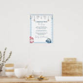 Poster Panneau de Message de Bébé pour Shower d'Hiver (Cuisine)