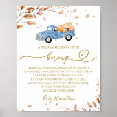 Poster Panneau de message de la baby shower d'automne de (Devant)
