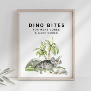 Poster Panneau de morsures de dinosaure jurassique à l'aq