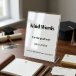 Poster Panneau de mots gentils pour la fête de fin d'étud<br><div class="desc">Panneau de fête de fin d'études,  carte de conseils de fête de fin d'études</div>