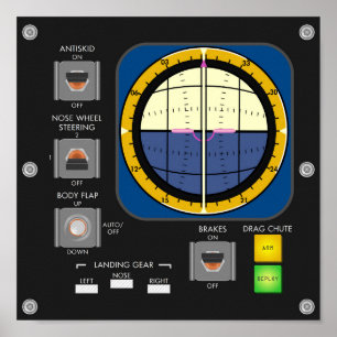 Poster Panneau de navigation Navette spatiale