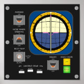 Poster Panneau de navigation Navette spatiale (Devant)