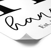 Poster Panneau de nom de famille personnalisé - Panneau d (Coin)