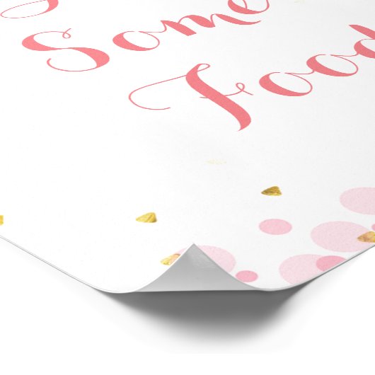 Poster Panneau de nourriture à la lune scintillante (Coin)