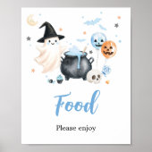 Poster Panneau de nourriture Blue Ghost Little Boo (Devant)