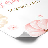 Poster Panneau de nourriture Citrouille Douce Rose (Coin)