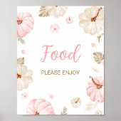 Poster Panneau de nourriture Citrouille Douce Rose (Devant)
