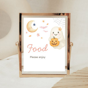 Poster Panneau de nourriture pour Baby Shower Bébé Chouet