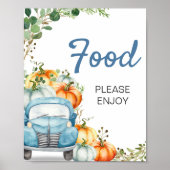 Poster Panneau de Nourriture pour Petit Camion de Citroui (Devant)