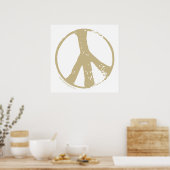 Poster Panneau de paix Brown, style Grunge (Cuisine)