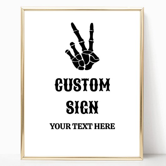 Poster Panneau de Paix Jusqu'à la mort Do us Party Custom