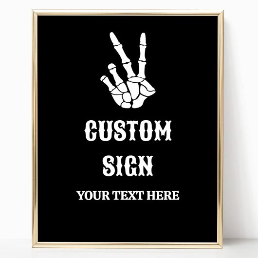 Poster Panneau de Paix Jusqu'à la mort Do us Party Custom