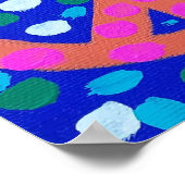 Poster Panneau de Paix Orange bleu (Coin)