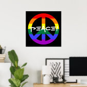 Poster Panneau de paix Rainbow (Bureau à domicile)