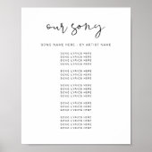 Poster Panneau de paroles de chanson de mariage, minimali (Devant)