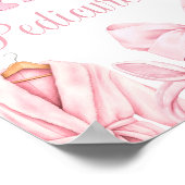 Poster Panneau de Pédicure Anniversaire Rose Fête de Spa (Coin)