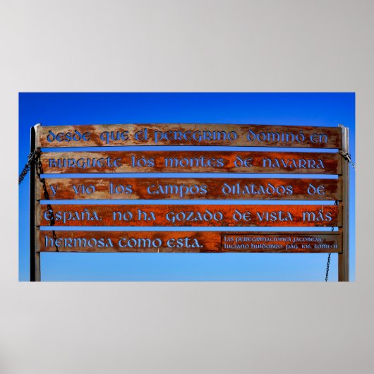 Poster Panneau de pèlerin (Devant)