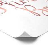 Poster Panneau de PHOTO CABINE en Or Rose Élégant à Impri (Coin)