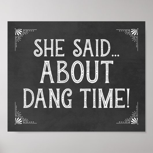 Poster Panneau de photo de fiançailles de mariage Elle a  (Devant)