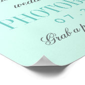 Poster Panneau de Photobooth de Mariage Aqua Appareil Pho (Coin)
