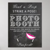 Poster Panneau de Photobooth - prenez un accessoire table (Devant)