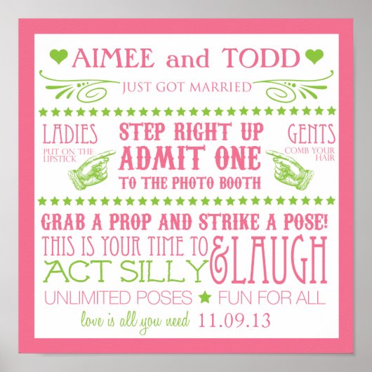 Poster Panneau de Photomaton (Devant)