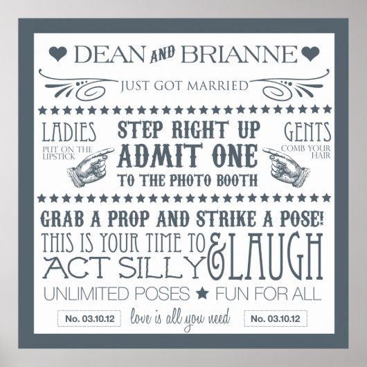 Poster Panneau de Photomaton (40x40) (Devant)