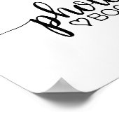 Poster Panneau de photomaton à calligraphie noire simple (Coin)