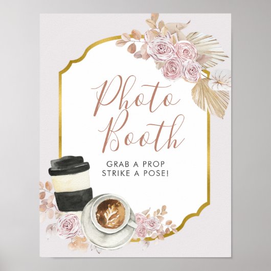 Poster Panneau de photomaton Boho Love is Brewing (Devant)