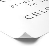 Poster Panneau de Photomaton de Mariage à Fleurs Violette (Coin)