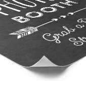 Poster Panneau de photomaton de mariage avec coeurs et fl (Coin)