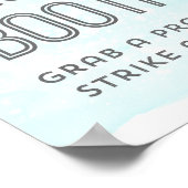 Poster Panneau de Photomaton de Mariage Bleu Ciel Aquarel (Coin)