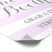 Poster Panneau de Photomaton de Mariage Confettis Violet (Coin)