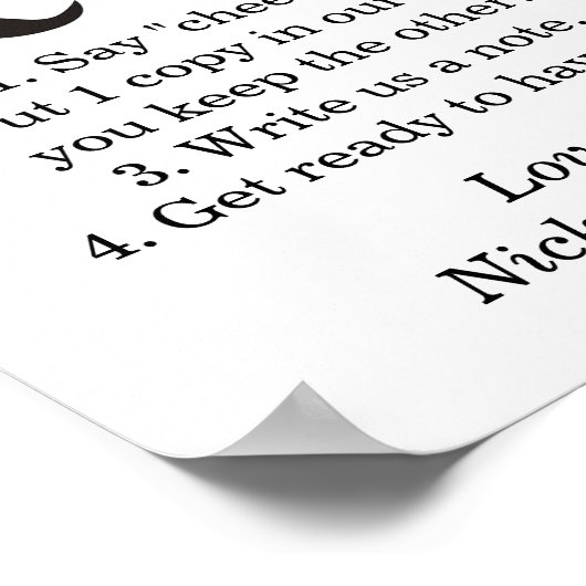 Poster Panneau de Photomaton de Mariage/Fête (Coin)