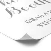 Poster Panneau de Photomaton de Mariage Fleurs Aquarelle  (Coin)