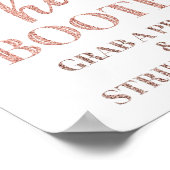 Poster Panneau de Photomaton Mariage Rose Gold Confetti (Coin)