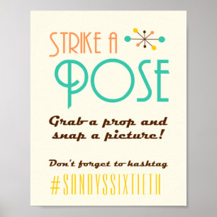 Poster Panneau de photomaton pour thème d'anniversaire Mi