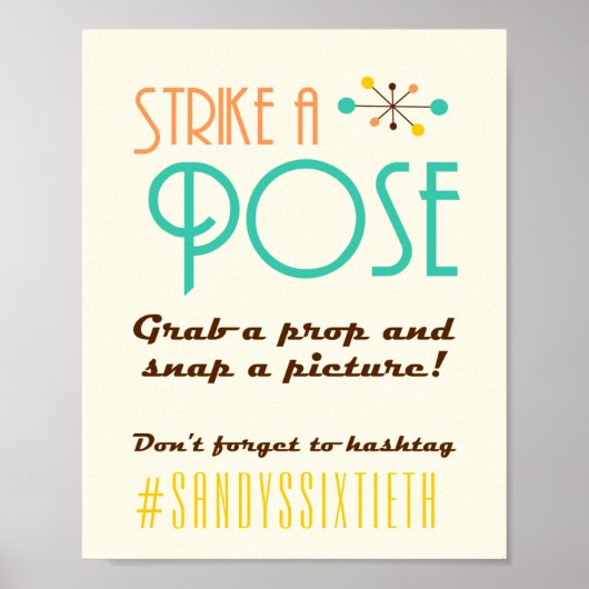 Poster Panneau de photomaton pour thème d'anniversaire Mi (Devant)